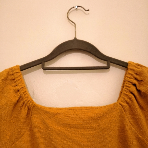 *MADEWELL* Yellow-orange cap-sleeve dress - Picture 3 of 5